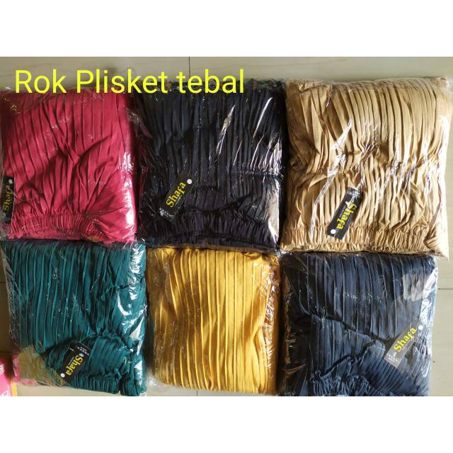 ROK plisket tebal.spandek mayung