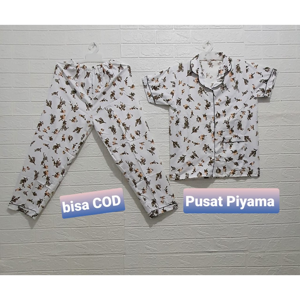 BAJU TIDUR WANITA KARAKTER CP / PIYAMA MOTIF KARAKTER / PIYAMA KARAKTER LUCU / BAJU TIDUR CEWEK-Melati Putih