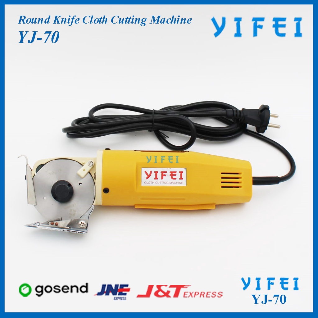 Mesin Potong Kain Kecil YIFEI YJ-70/ROUND KNIFE CLOTH CUTTING MACHINE