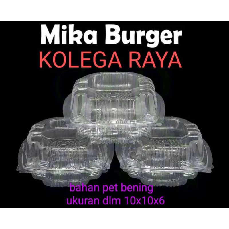 Mika Hamburger Warna Bening Isi 50 pcs