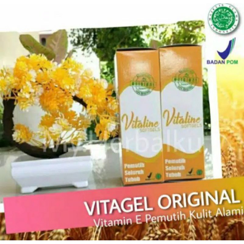 VITAGEL ORIGINAL MENCERAHKAN KULIT Vitaline Softgel