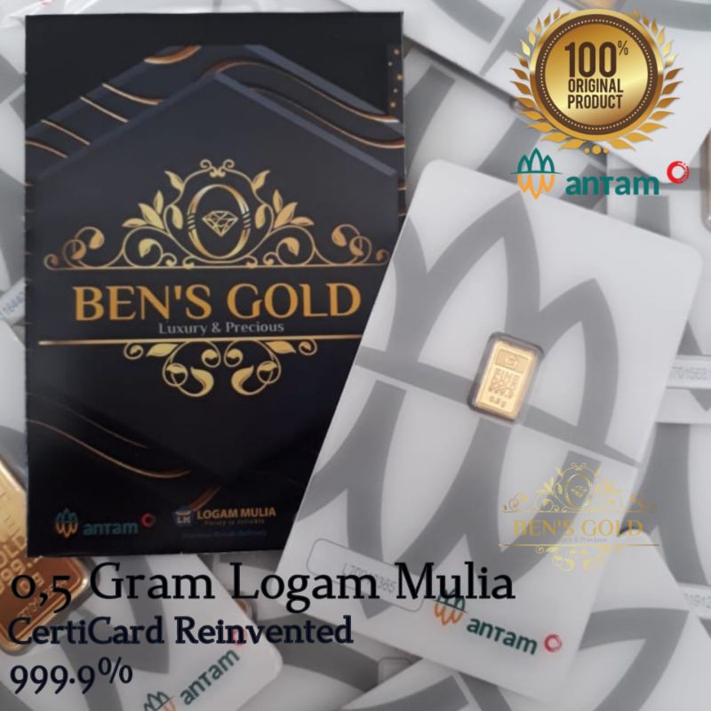 ANTAM 0.5 0,5Gram 1/2Gram Logam Mulia CertiEye CertiCard Red Mark 2023