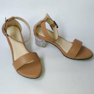  Sandal  sepatu hak  kaca  5cm Model TBG Bisa custom Bisa 