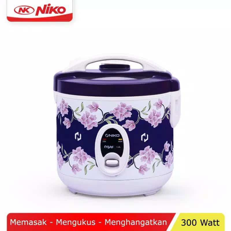 TERBARU Niko Magic Com 3in1 / Rice Cooker 1.2 Liter Oishi Batik (Tutup Kaca) ORI