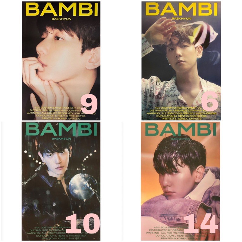 EXO Baekhyun Bambi Photobook Jewel Poster