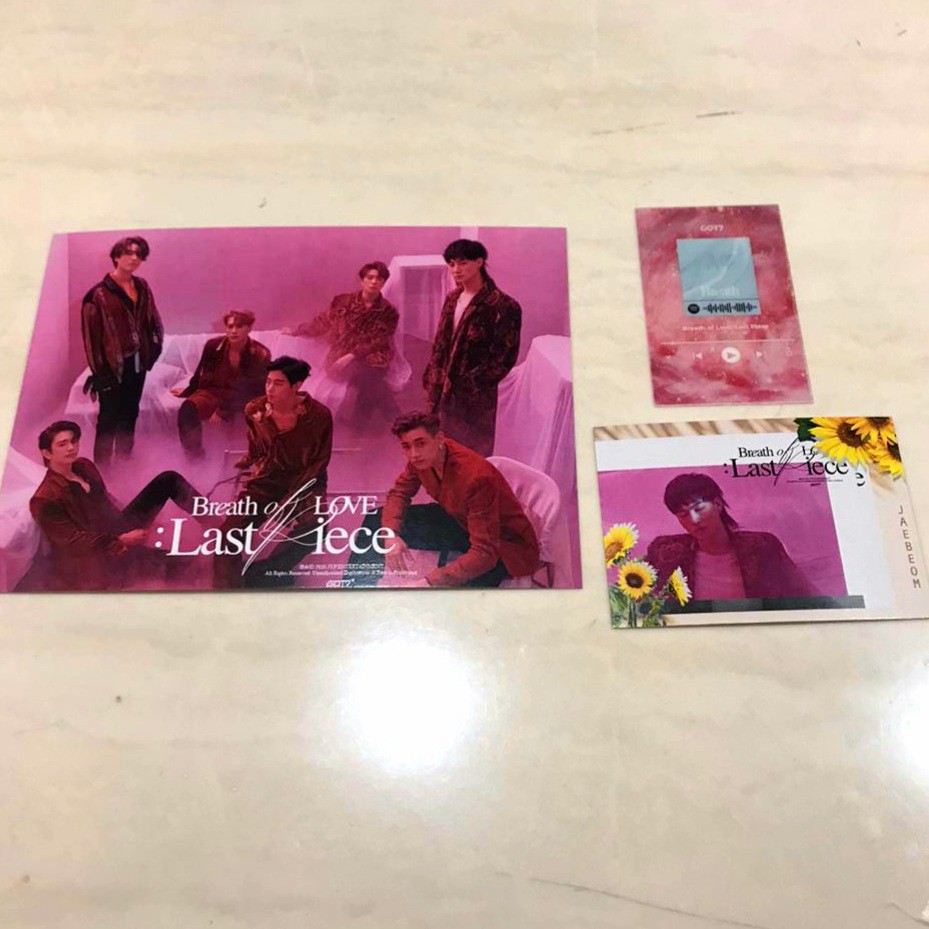 SIMPLE SET WE ARE YOUNG VERSION IN JAEBEOM MARK GOT7 MERCHANDISE KPOP MURAH TRANSPARENT CARD