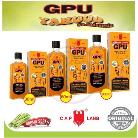 ✨SHASYA✨  GPU Minyak Urut Botol Cair Gosok Pijat Cap Lang Caplang