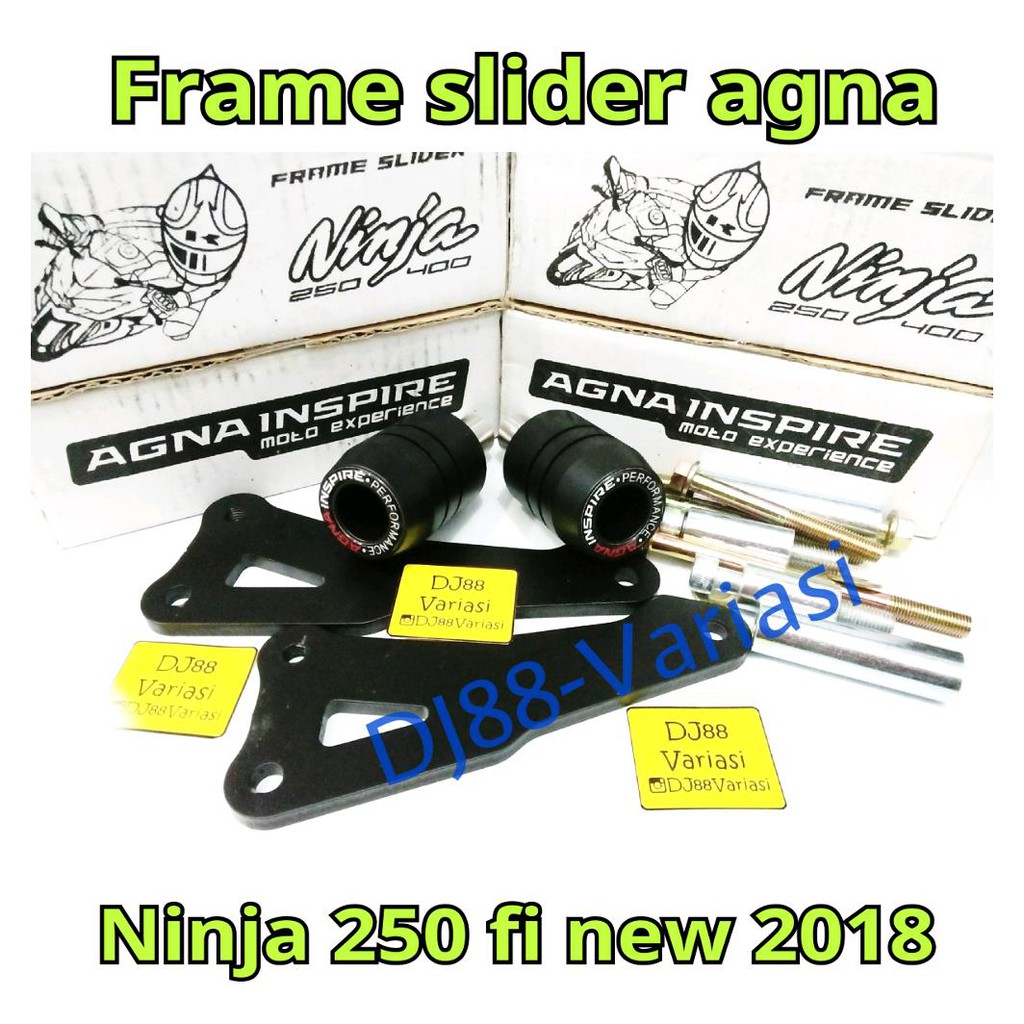Frame slider agna ninja 250 fi 2018 new pelindung fairing crash body