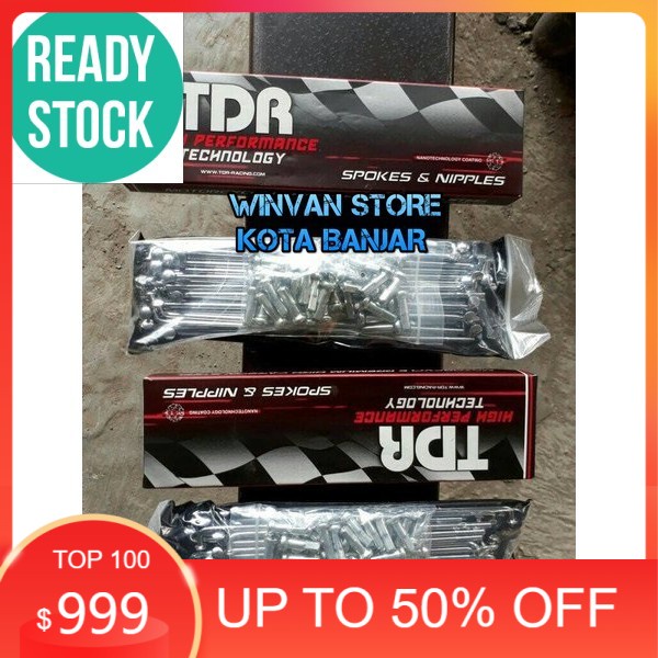 READY Ruji Jari jari Tdr rx king ring 17 SET depan belakang ring 17  warna CROM mengkilap ORIGINAL T