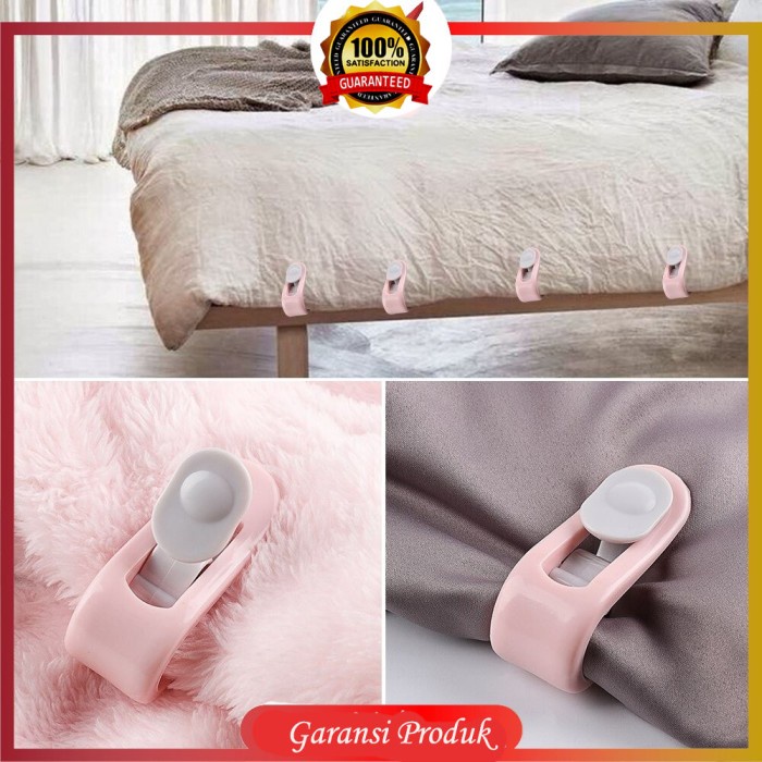 Penjepit Sprei Anti Geser - AC 324 - Jepit Klip Jepitan Kain Kasur Sprei Selimut Korden Anti Licin agar rapi saat di lipat atau tidur - organizer perlengkapan kamar tidur dan rumah tangga Quilt Cover Holder