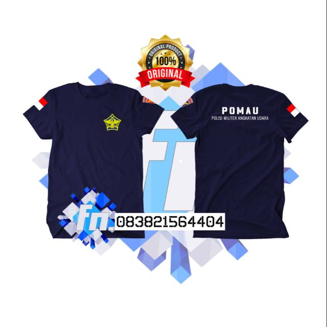 KAOS PENDEK POMAU (POLISI MILITER ANGKATAN UDARA)