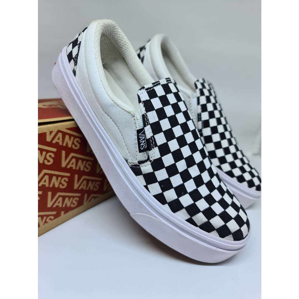 (GRATIS KAOS KAKI) VANS SLIP ON OG CHECKERBOARD BLACK WHITE WAFFLE DT GRADE ORI BNIB SIZE 36/43