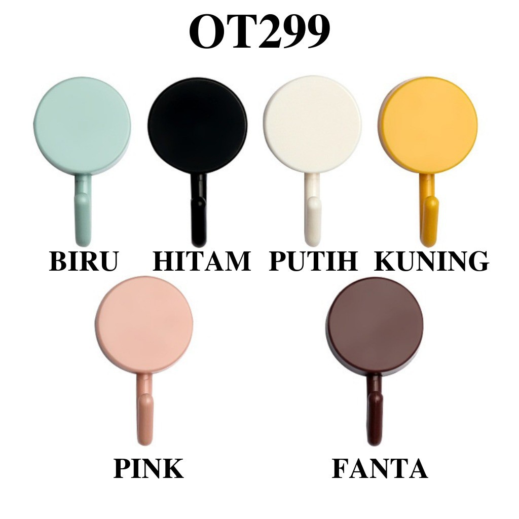 msth Gantungan Hook Bulat Polos Tempel Tembok Wall Hook Stiker Dinding Kail Tempel Kuat Serbaguna harga per pcs