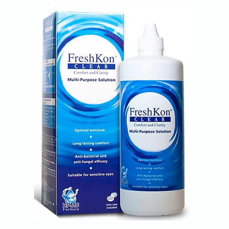 Freshkon Clear Multi  360ml Purpose Solution Lens Case Cairan Pembersih Softlens