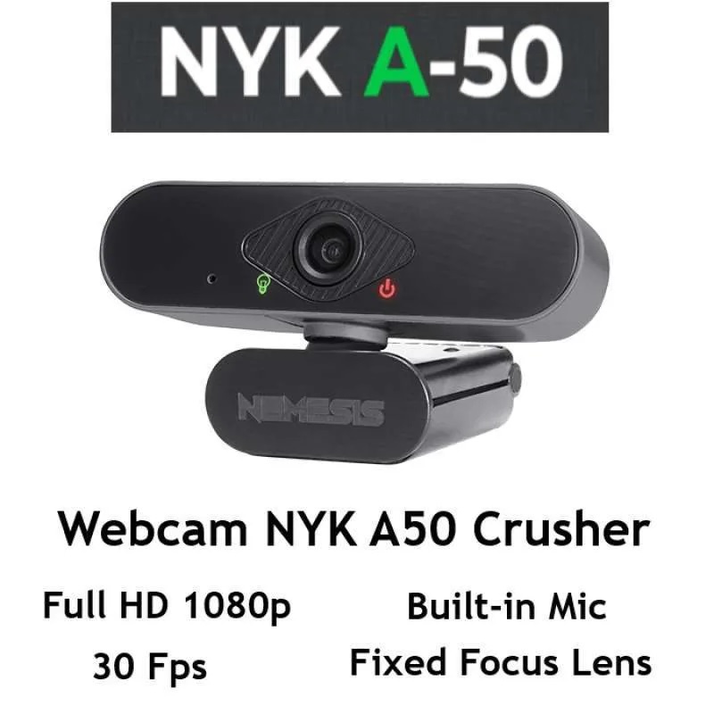 NYK A-50|A50 CRUSHER WEBCAM Full HD 1080p Fixed Focus Built Microphone