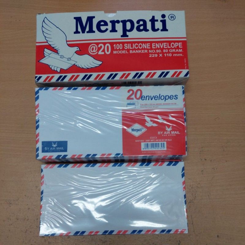 

Amplop 90 Airmail Merpati / Amplop Airmail 90 Merpati
