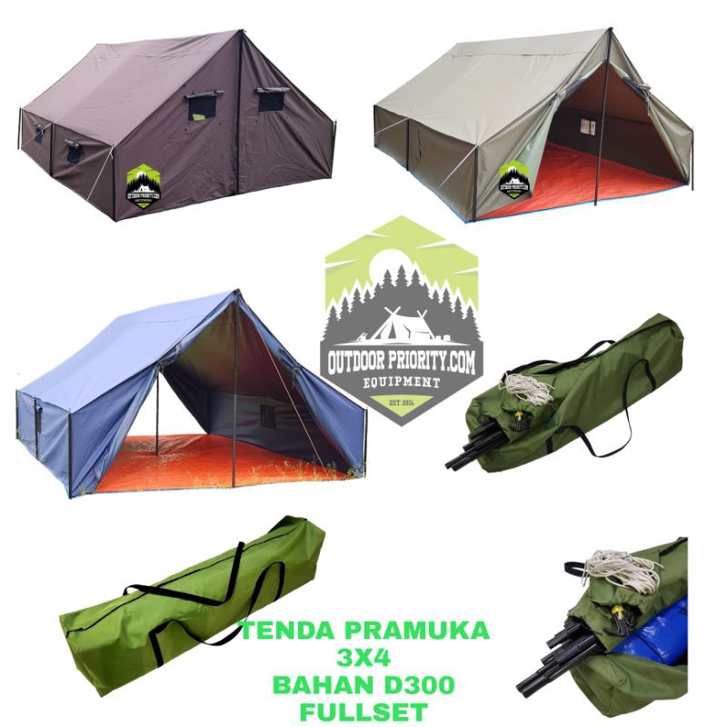 Tenda pramuka/tenda regu 3x4 d300 korea