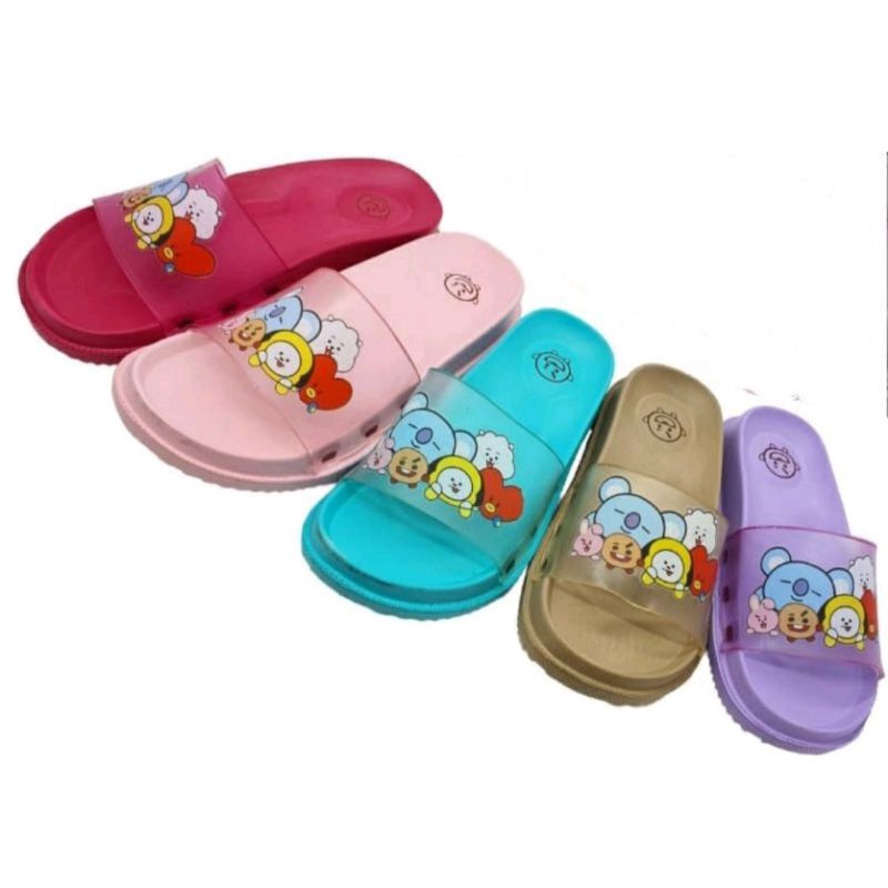 Sandal Karet Slop Anak Perempuan BT21 Dulux 396 Size 24-35