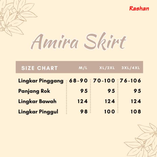 BAWAHAN ROK AMIRA SKIRT || BY RASHAN