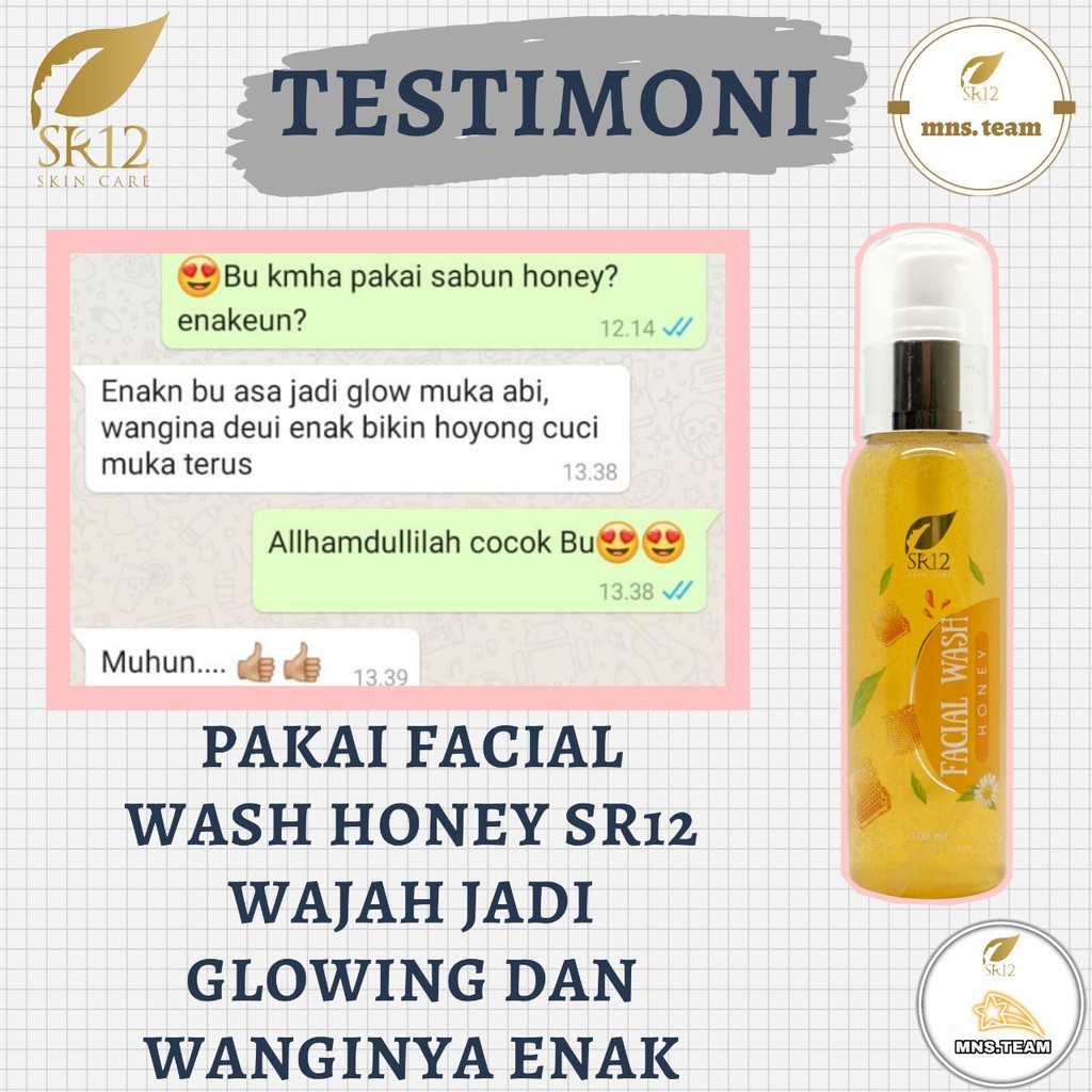 SR12 FACIAL WASH HONEY / SABUN MADU AMPUH UNTUK WAJAH KERING