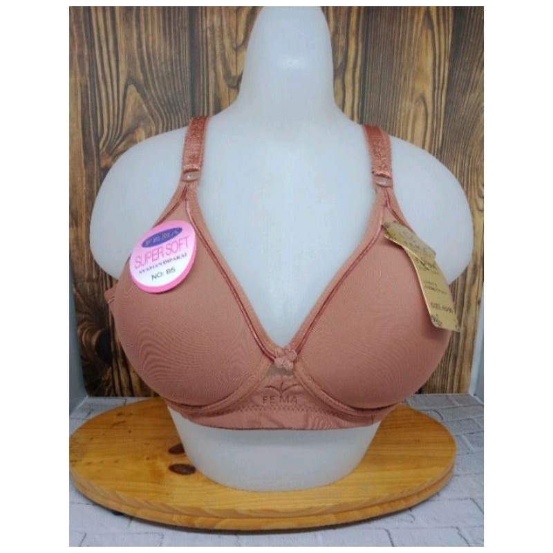 BH/Bra Wanita Super Soft Polos/ Fema B1005 tanpa kawat