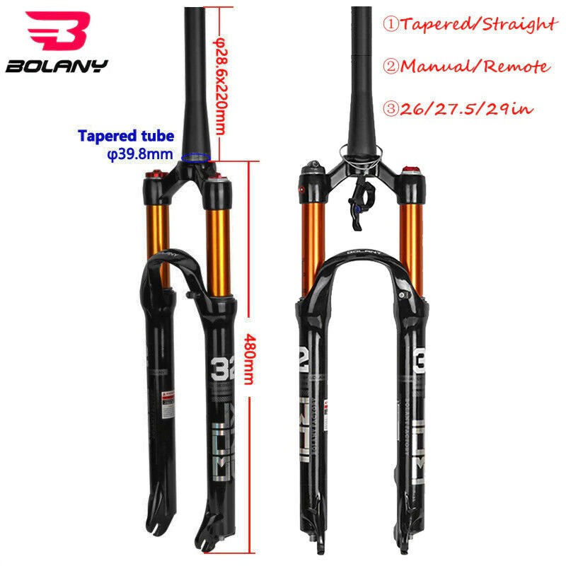 IMPORT Mountain Bike Suspension Fork 26 27.5" Bicycle Suspencion MTB 29" Air Fork Resilience Oil