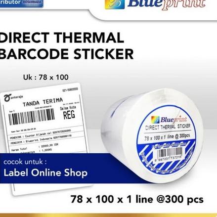 

Diskon Keren BLUEPRINT - Direct Thermal Sticker / Label Stiker 78x100 mm - 300pcs