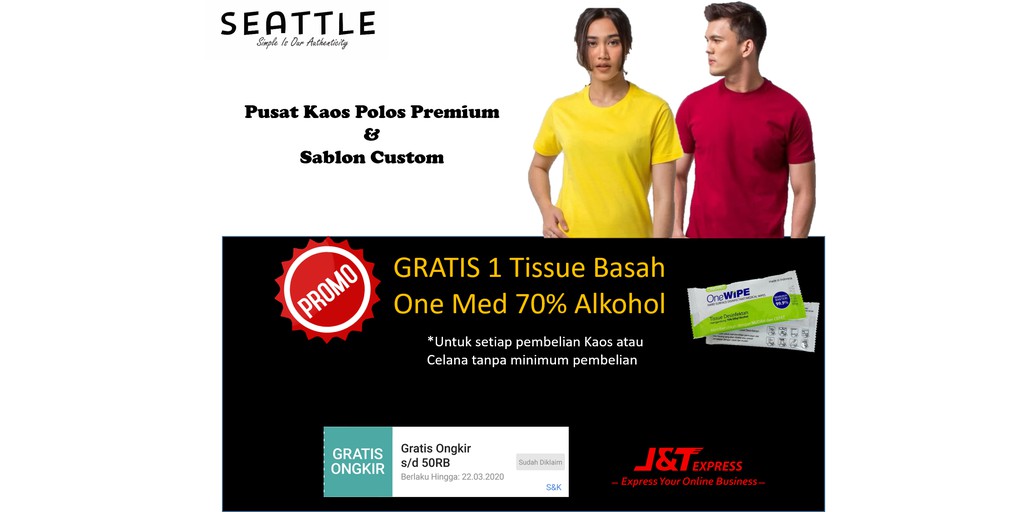 Toko Online Seattle Pusat  Kaos  Polos  Shopee Indonesia 