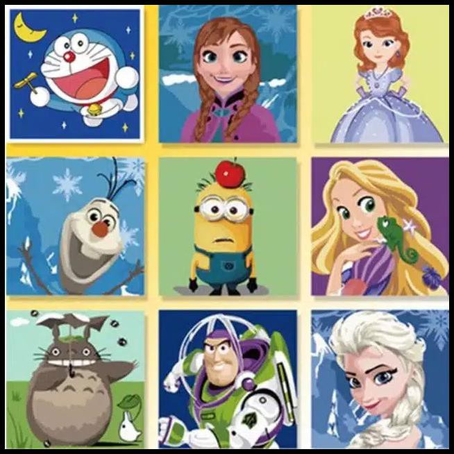 

Children Canvas Painting - Kanvas Anak - Number Coloring - Mewarnai Me