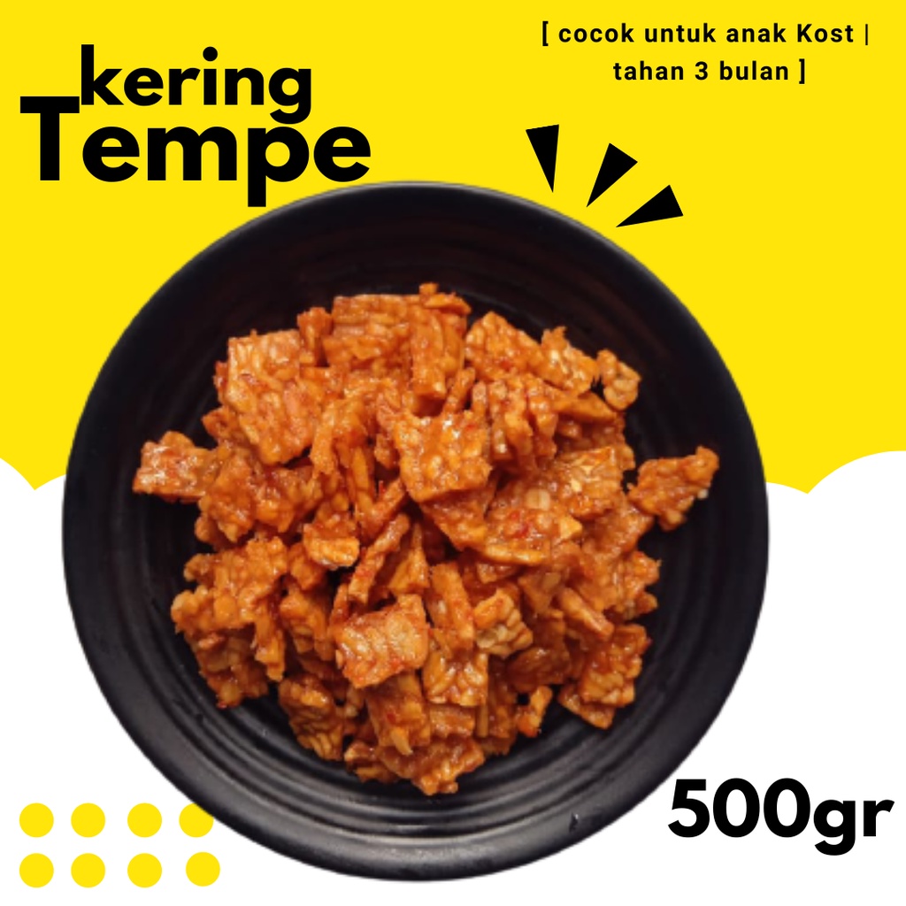 

Lauk Siap Saji - Kering Tempe / Kering Tempe / Tempe Orek Kering Pedas Manis Balado 500 gram