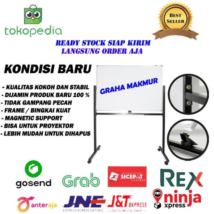 

Whiteboard SAKANA 120 x 180 cm - Papan Tulis White ( Kaki ) Single