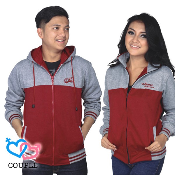 Jaket Sweater Couple Pasangan  Wanita size S-XL Catenzo NU 088 & NU 087