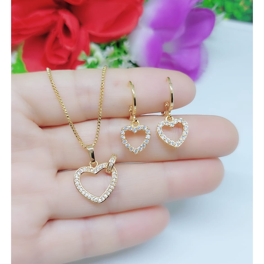 Kalung dan liontin xuping permata lapis emas perhiasan fashion 0408,0409