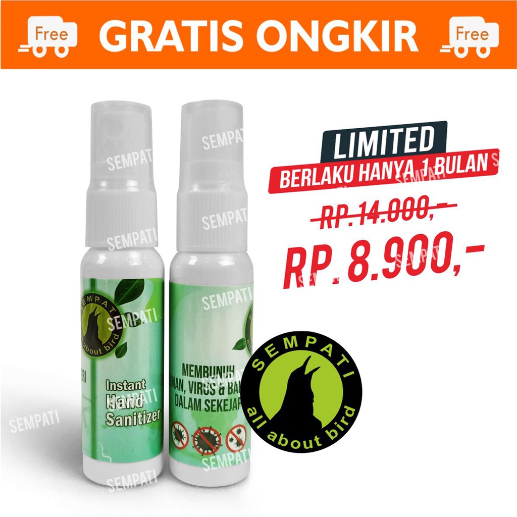 HAND SANITIZER ANTISEPTIC DESINFEKTAN ALKOHOL PEMBERSIH TANGAN ANTI VIRUS SEKETIKA SEMPATI HSSEM