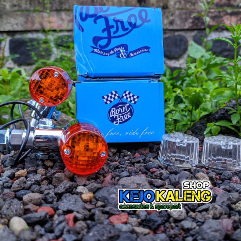 LAMPU SEIN SEN RITING RETENG MOTOR BULAT BESI TIGER GL MEGAPRO CB100 C70 HONDA YAMAHA