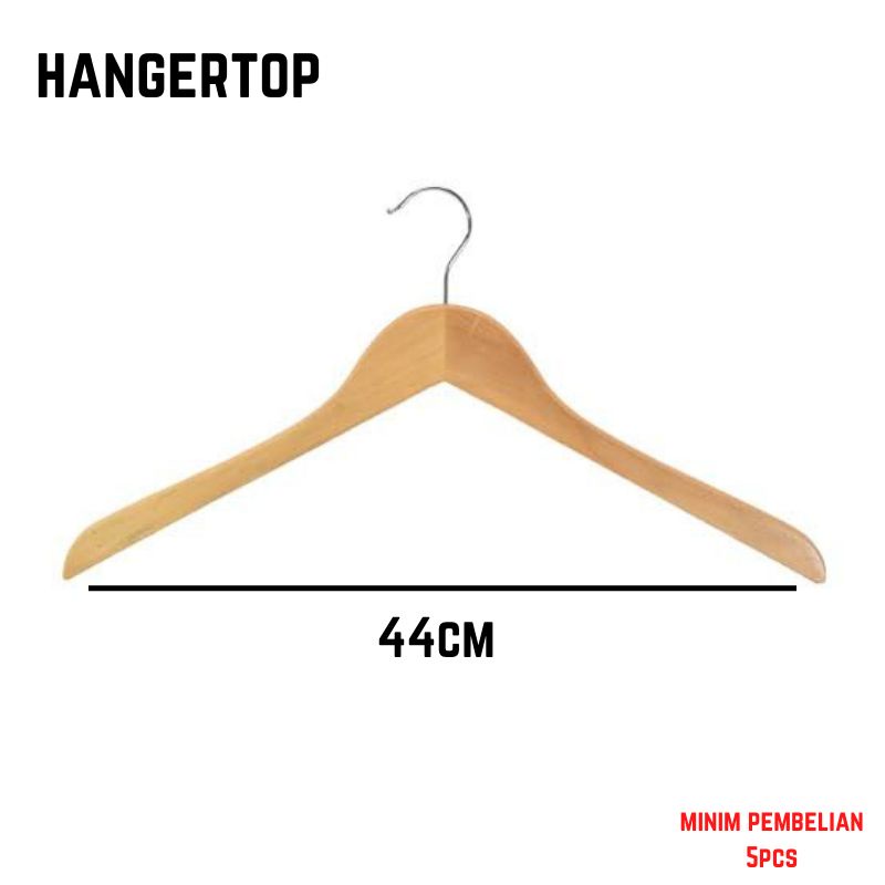 HANGER KAYU DEWASA  SUPER TEBAL | HANGER GANTUNGAN BAJU  (WOOD )