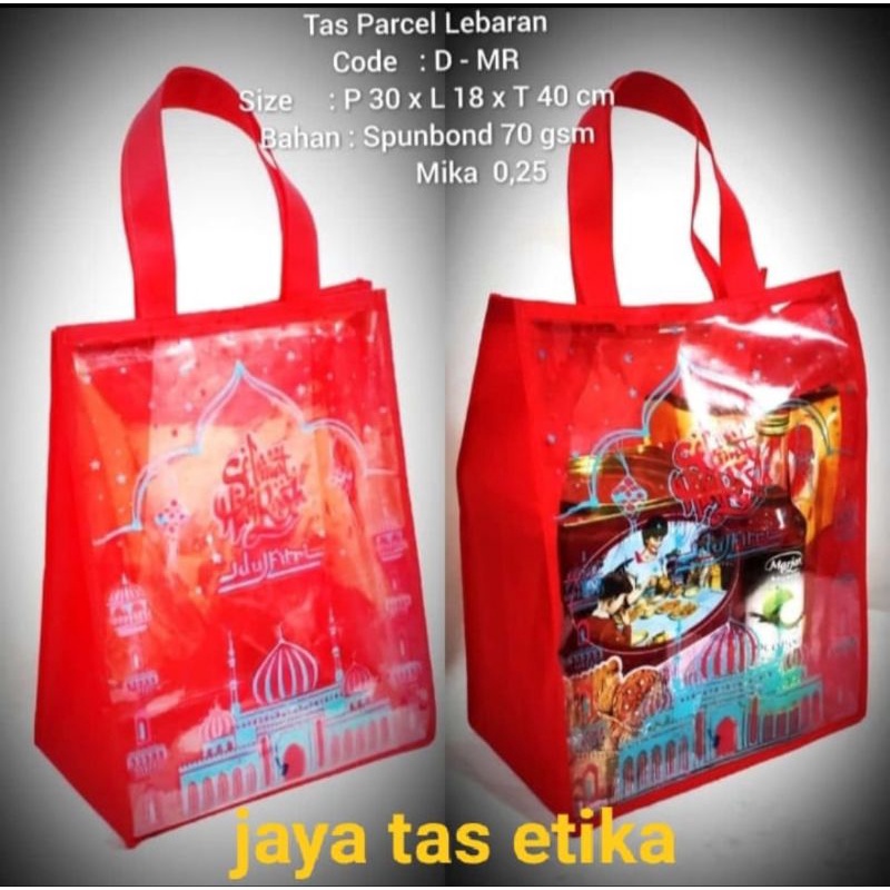 tas parcel godiebag lebaran idul Fitri cover mika spunbond