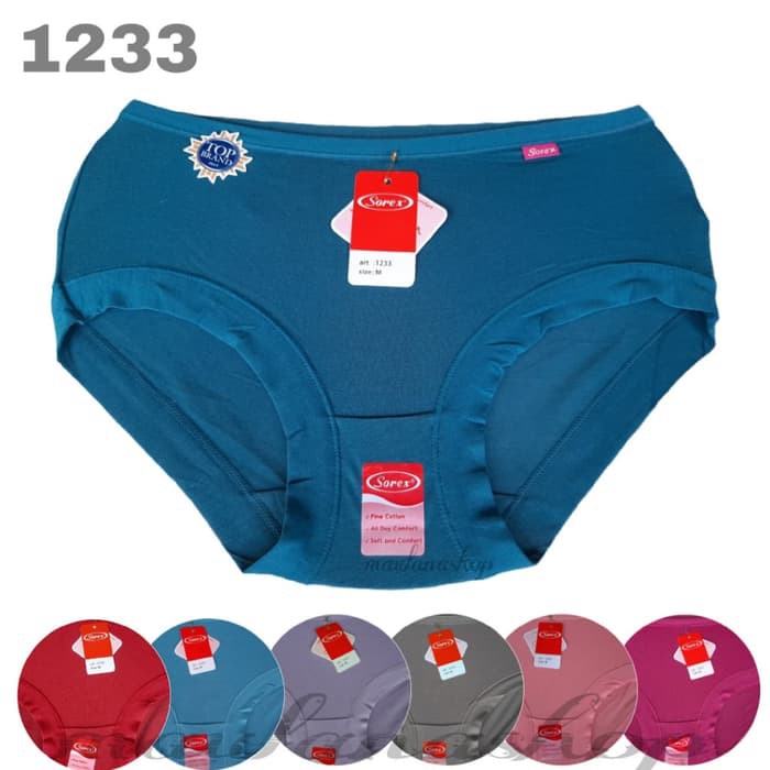 6pcs | CD WANITA SOREX 1233 | CELANA DALAM WANITA SOREX | CELANA DALAM SOREX