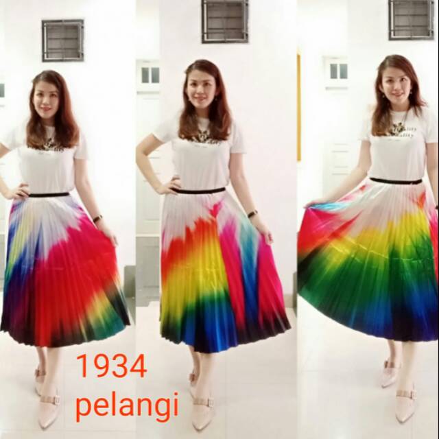 Rok Satin Premium Import 1934 Pelangi#