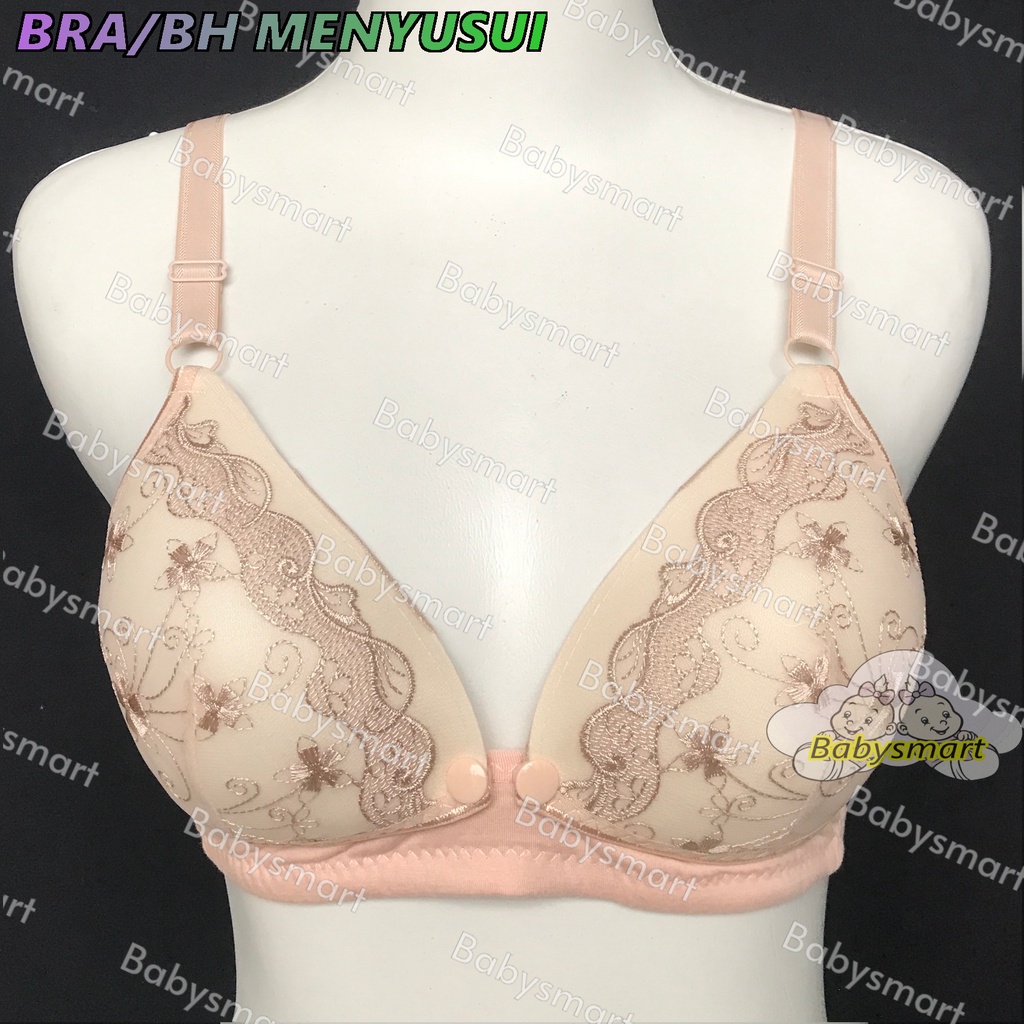 Babysmart - BH / Bra Ibu Menyusui Netek/ Nursing BRA YSK 598 Motif BROKLAT Dengan Busa Tanpa Kawat Kaitan 3 Size 38 40 42