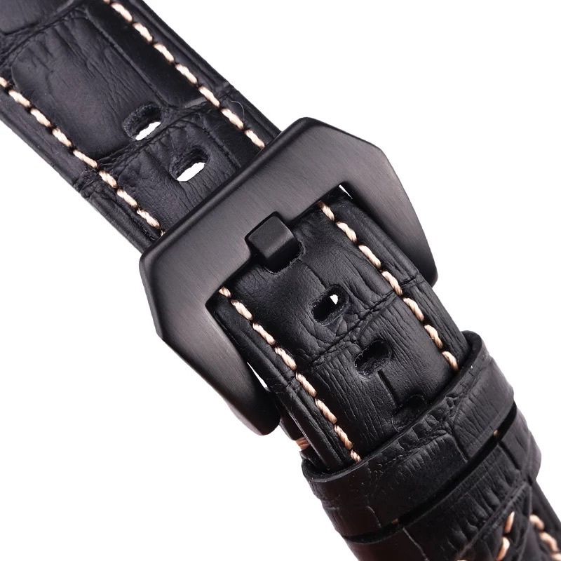 Buckle Strap Jam tangan lidah tounge stainless steel pengait tali 22mm 24mm hitam metal clasp silver 316L aksesoris