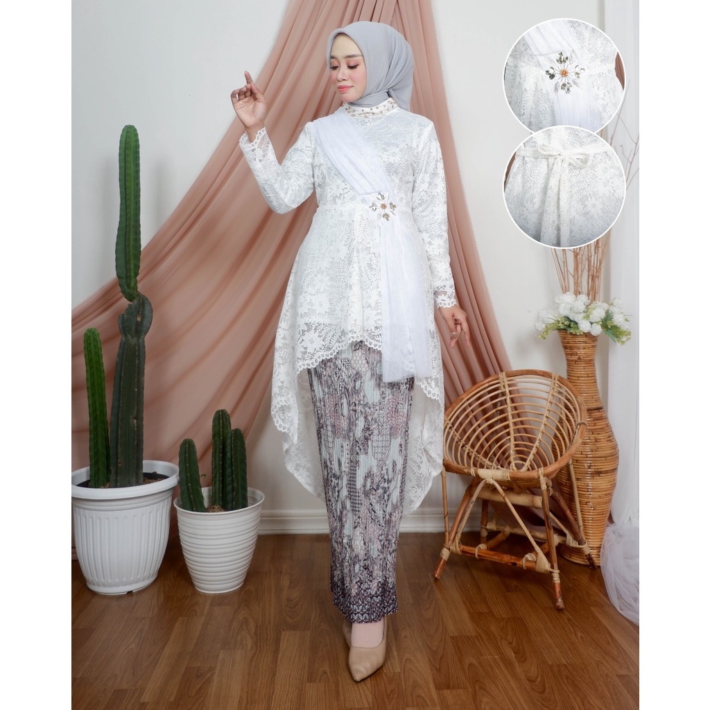 Jual Setelan Kebaya Lesti Kejora Baju Kebaya Lamaran Kebaya Wisuda Kondangan Kebaya Brokat 