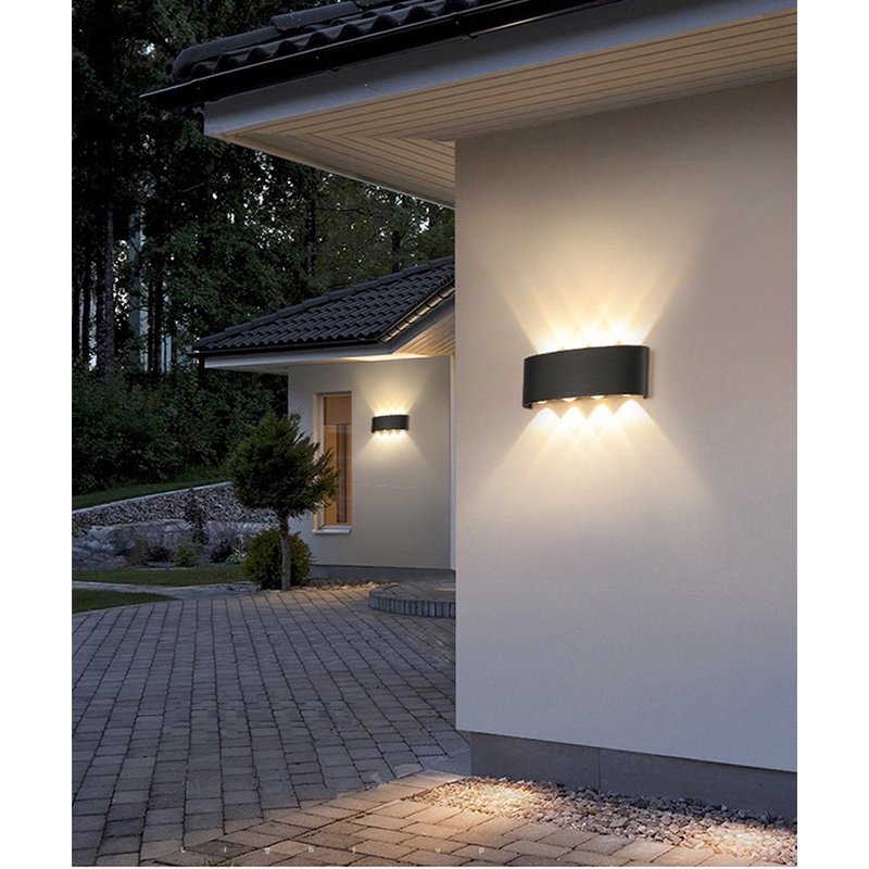 Lampu Hias Dinding Aluminium 220V 10 W &amp; 8W Warm White Minimalis Modern Lampu Tembok koridor Corridor Teras Lampu tempel Kamar Tidur Lampu ruang tamu plafon Anti Air Nyaman redup Elegant antik industrial Retro LED PLN listrik Cafe Hotel Kantor