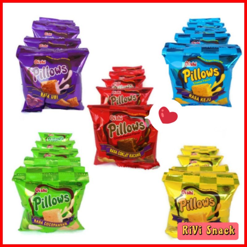 

TERMURAH BIJIAN OISHI PILLOW SNACK RASA COKLAT/UBI/COCOPANDAN 7GR