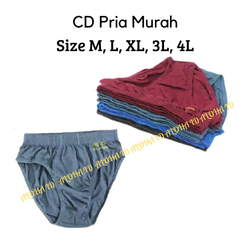 Celana Dalam Pria Murah CD Pria Lembaran CD Laki Laki Anak Remaja Dewasa Size M, L, XL, 3L, 4L