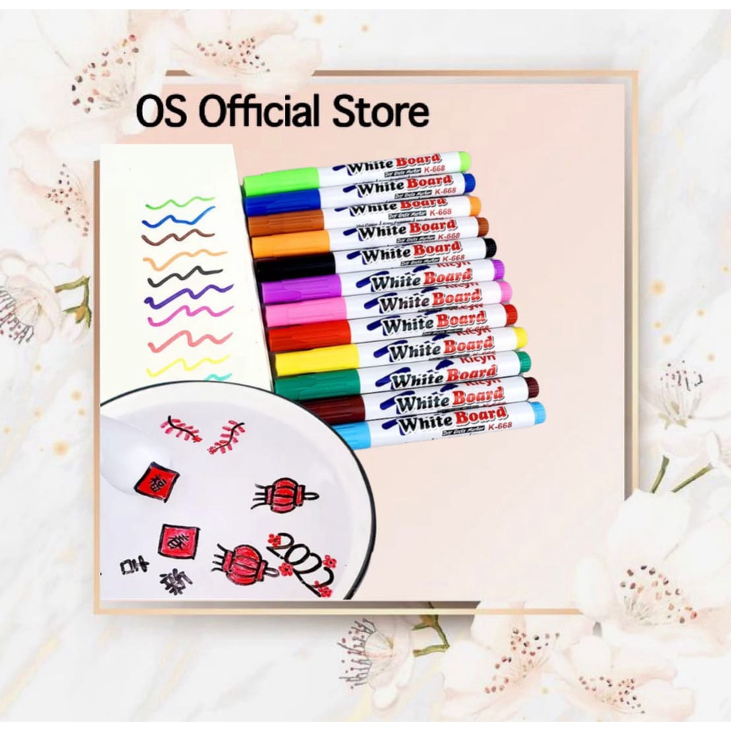 

OS MAINAN SPIDOL WARNA AJAIB ISI 12PCS / MAGIC PEN COLOUR / SPIDOL PAPAN TULIS MULTIFUNGSI