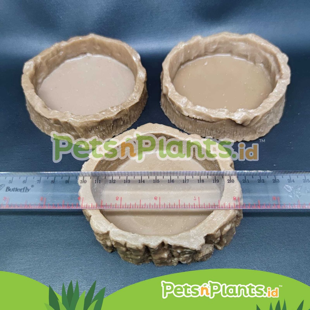 Reptile Water Dish - Tempat Makan Minum Hamster Reptil Landak Resin Lokal