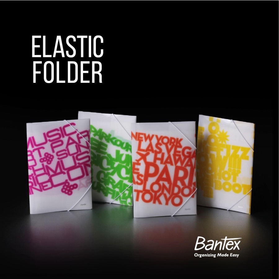 

Bantex Map Tali Folio PP Jolly Bright Elastic Folder