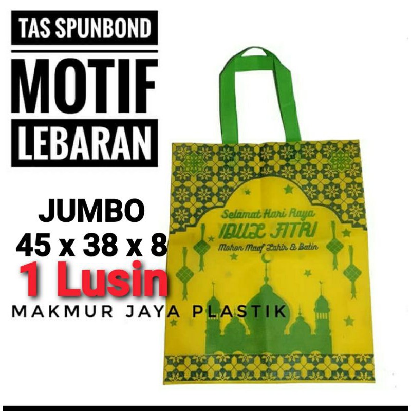 

GENARIS Goodie Bag Idul Fitri Paket 10Pcs 38cm x 45 cm x 10cm - Handle Lebaran - Tas Promo THR