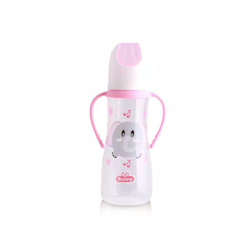 Botol Susu +Pegangan Karakter Bunny BPA Free 250 Ml